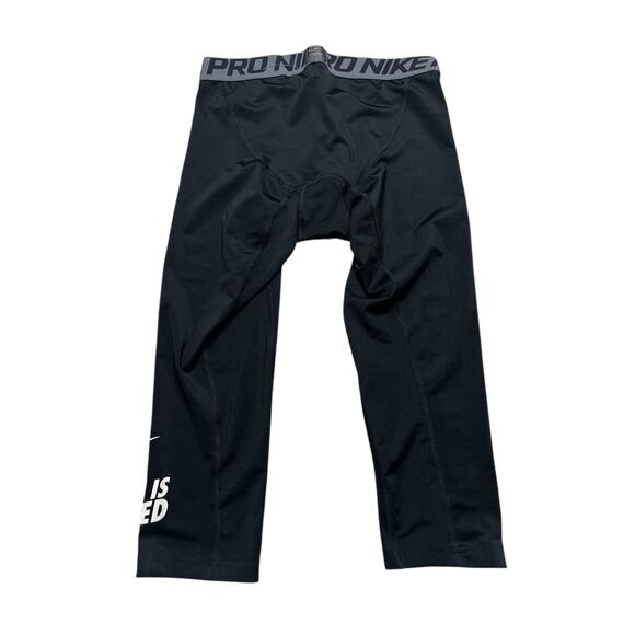 Nike Pro Tights Mens size medium black Dri Fit Training Compression Pants Base - Picture 5 of 8